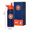 thumbnail image 5 of Houston Astros™ MLB 18 oz Insulated Steel Water Bottle with Flip-Up Straw Lid, 5 of 8