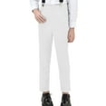 thumbnail image 5 of LIJCC Boys Dress Pants Straight Solid Color School Uniform Pants Classic Button Front Zipper Uniform Pants(White,7-8 Years), 5 of 5
