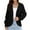 Black, variant on Women's Loose Knit Lantern Seleeve Ribbed Sweater Open Front Caridigan,Navy,XL