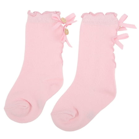 

LHCER Princess Bowknot Socks 75% Cotton Kids Socks For Home