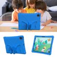 thumbnail image 4 of For iPad Air 13 Inch Case 2024, iPad Pro 12.9 Case 2022/2021/2020/2018, Cute Butterfly Design Kickstand Shoulder Strap Bumper Rugged Kids Friendly Case Cover for Boys Girls Children, Lightblue, 4 of 6