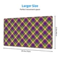 thumbnail image 3 of Kdxio Mardi Gras Plaid Print Large Gaming Mouse Pad,Non-Slip Base,Water Resist Keyboard Pad for Gamer,Office & Home,29.5 x 15.8 in, 3 of 9