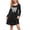 Black, variant on Fesfesfes Kids Girls Cute Single Bow Print Satin Dress Long Sleeve Round Neck Soft Silky Lightweight Pullover for Casual Home Daily Wear Ages 5-15 Years