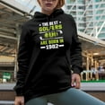 thumbnail image 2 of The Best Golfers Are Born in 1982 Quote with Clubs & Balls, Golf Player, Golfing or Golfer Themed Merch Gift, Black Hooded Sweatshirt or Hoodie, Small, 2 of 5
