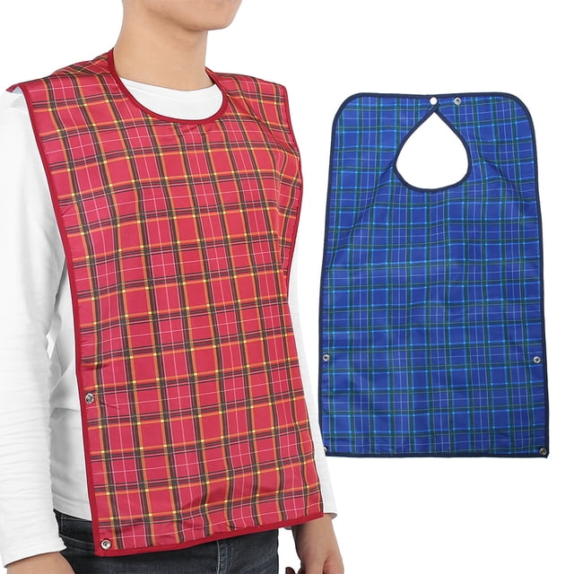 Babero para ancianos, babero impermeable para la hora de comer para adultos, babero impermeable, babero protector de ropa, experiencia incomparable
