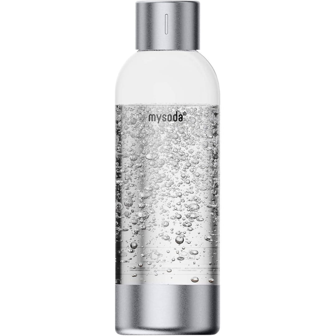 Mysoda BPA Free Sparkling Water Bottles 1L 2 Pack Sage Green Reusable Quick Lock Bottle Set