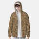 thumbnail image 2 of Balery Leopard Print Brown Sudadera ligera de manga larga con capucha y protección solar UPF 50+ para hombre y mujer, ideal para pesca y running-X-Large, 2 of 7