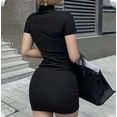 thumbnail image 3 of Women's Fall Fashion Long Sleeve Mini Dress Bodycon Short Party Date Night Going Out Dresses Black, 3 of 5