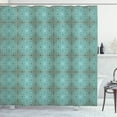 thumbnail image 1 of Ambesonne Baroque Shower Curtain, Oriental Curving Strokes, 69"Wx75"L, Teal Beige and Eggshell, 1 of 2