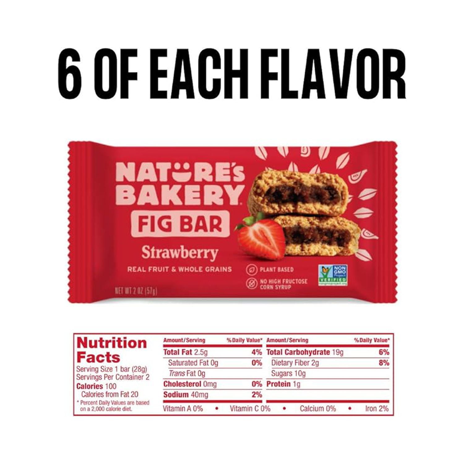 Stone Ground Whole Wheat Fig Bars - 36 Count Variety Pack All Natural, Non-GMO Snack Variety Box, Assorted Variety Pack