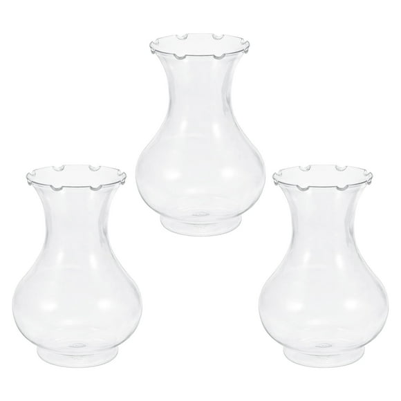 Unique Bargains Clear Bulb Vases, 3 Pack Bulb Vase Small Vases Decorative Bud Flower Vase