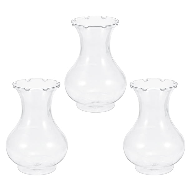 Jarrones de bulbo transparentes Uxcell, paquete de 3 jarrones pequeños decorativos para flores