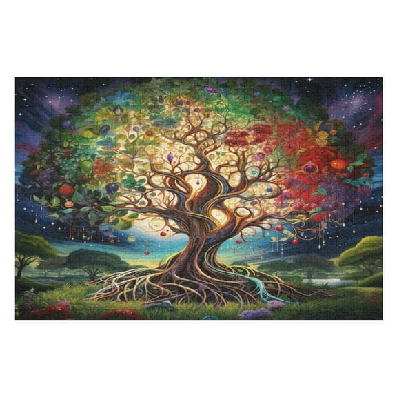 Puzzles for Adults 300 Pieces - Tree Of Life Funny Challenging Puzzle Brain Teaser Activity Perfect for Game Nights