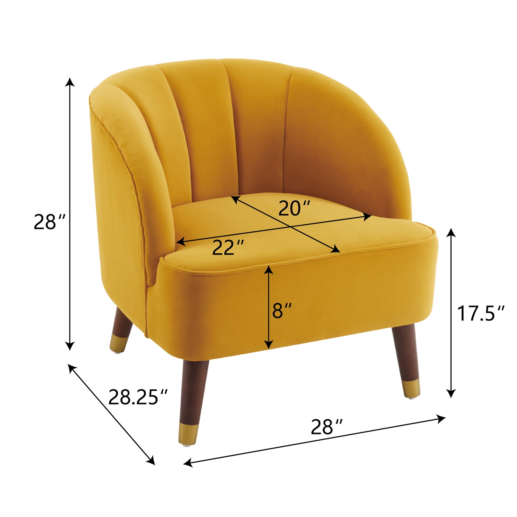 Noble House Heras Club Chair, Orange