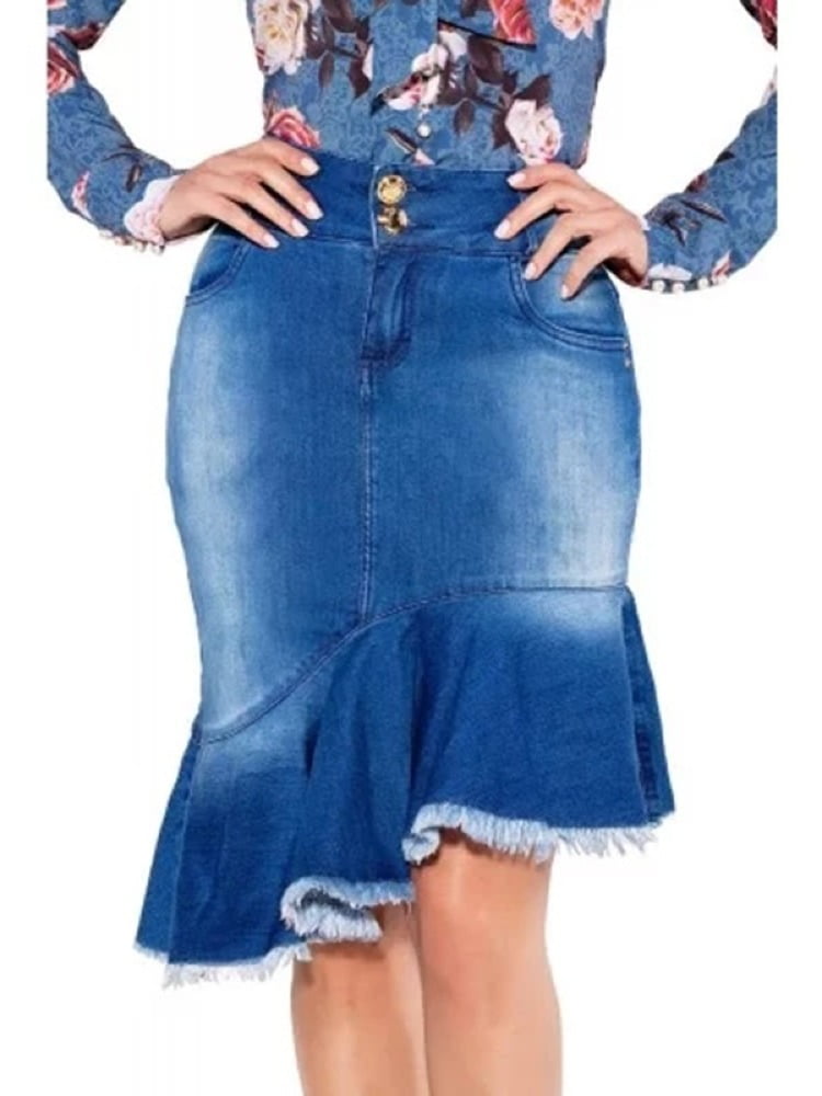 blue jean skirts at walmart