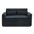 thumbnail image 2 of Modern 2 Seats Velvet Pull Out Sofa Bed Loveseat, Convertible Sleeper Couch Love Seat With USB Ports and Storage Pocket For Living Room Bedroom Apartment, 2 of 15