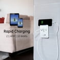 thumbnail image 4 of GE Pro 3-Outlet 2-USB Charging Station, Surge Protector, White, 33646, 4 of 6