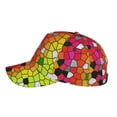 thumbnail image 5 of Balery Baseball Cap Adjustable Size for Running Workouts and Outdoor Activities All Seasons Dad Hat(Colorful Tie Dye Stained Glass 1), 5 of 8