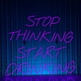 thumbnail image 4 of Handmadetneonsign Stop Thinking Start Drinking Neon Sign, Bar Open Wall Art Decor, Bar Pub Beer Club Wall Decor, 4 of 5