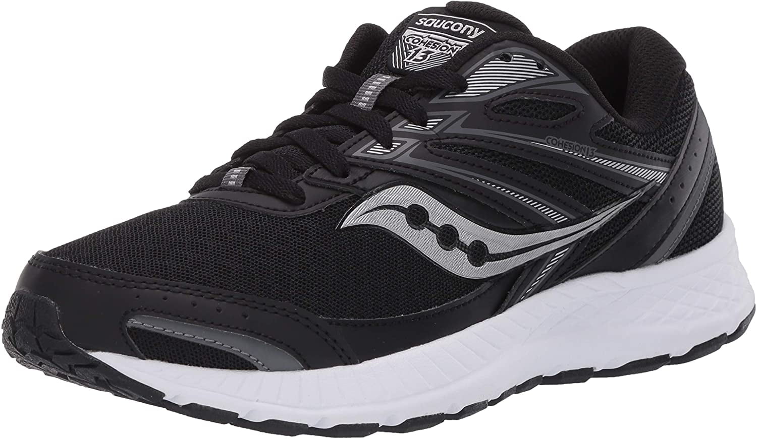 saucony black and white shoes