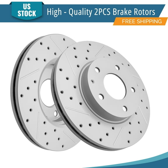 YXPCARS 2PCS Front Brake Rotors(981503LR), Drilled & Slotted Disc Rotors Kit for 2014 2015 2016 2017 2018 Mazda 3 Sport CX-3