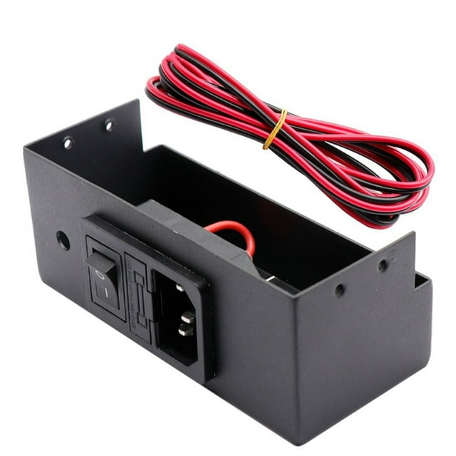 Upgrade for Ender3 CR10 3DPrinter Power Shell 220V/110V 12V/24V 360W Power Supply Switch Male Socket with Fuse 3DPrinter,1 * Switching Power Supply Housing,Black