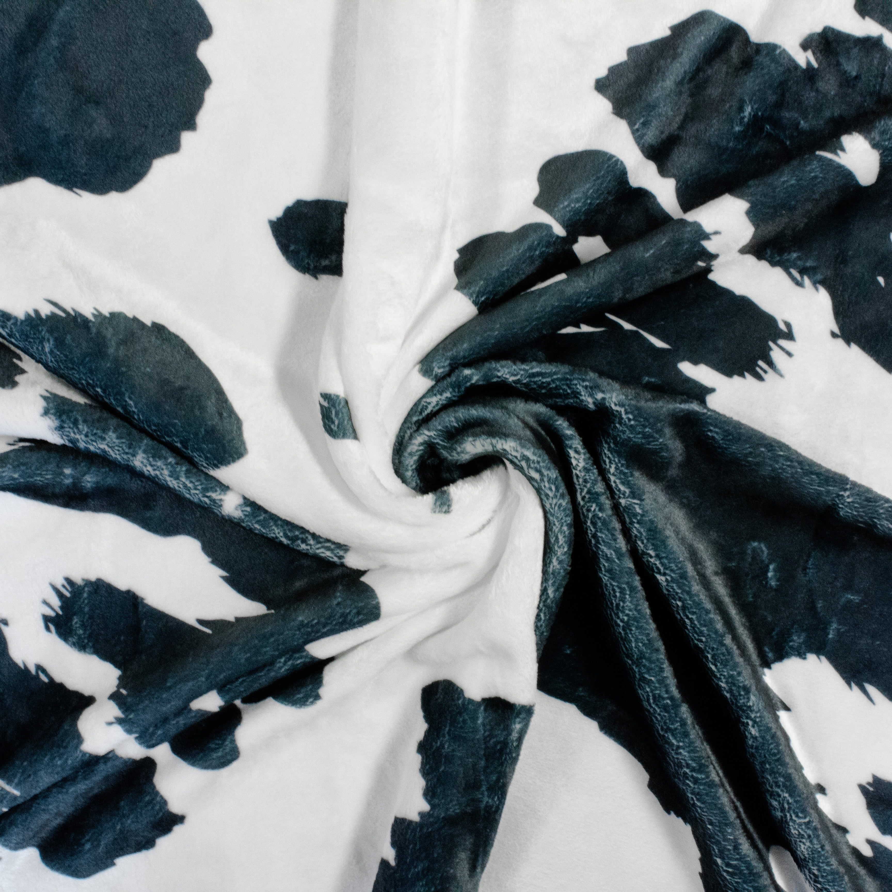 Everything Comfy Cow Print Decorative Throw Blanket, 42" X 60", Black