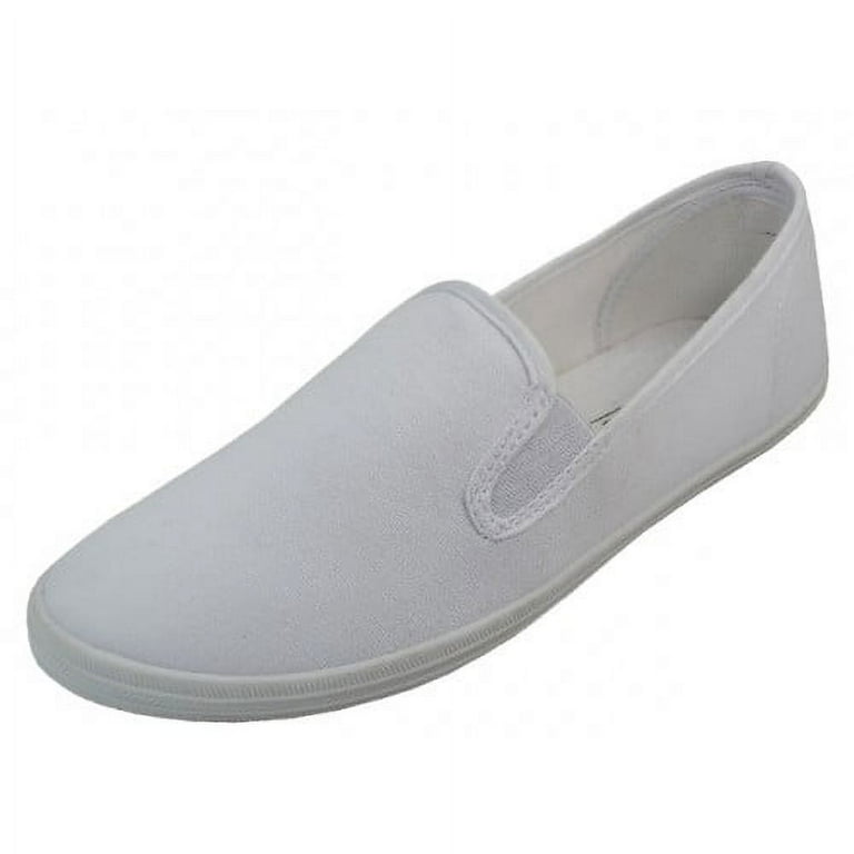 Women's Canvas Sneakers Slip On Loafers Comfort Casual Gore Tennis