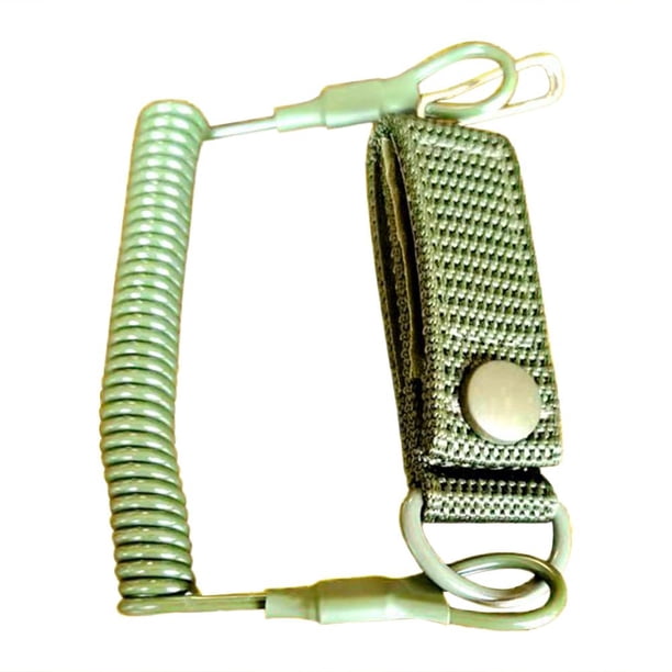 Cinturón de nailon con resorte para cuerda de amarre antipérdida Cuerda para exteriores ( ) Verde militar Verde JShteea Para Estrenar