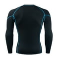 thumbnail image 3 of JUUYY Men's UPF 50+ Long Sleeve Compression Shirts Water Sports Rash Guard Base Layer Athletic Workout Shirt Blue XXXL, 3 of 3