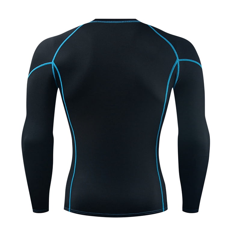 Men's UPF 50+ Rash Guard Long Sleeve Shirt - Sun Protection, Compression Fit For Swimming & Gym