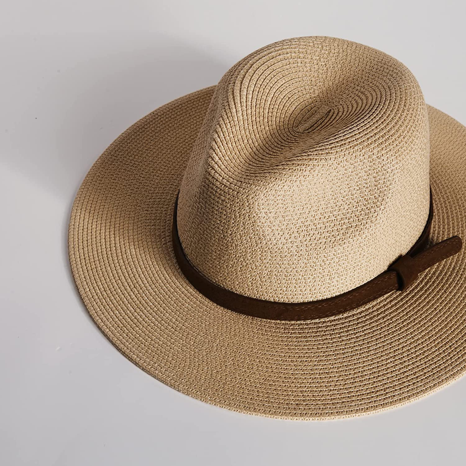 FURTALK Panama Hat Sun Hats for Women Men Wide Brim Fedora Straw Beach Hat  UV UPF 50, Brown, Medium : : Clothing & Accessories