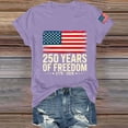 thumbnail image 4 of Only Moment Outdoor Casual Tee Crew Neck Short Sleeve 4th of July Short Sleeve Patriotic T-Shirt Memorial Day Graphic Tee Independence Day Tops Light Violet,XL, 4 of 5