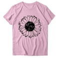 thumbnail image 2 of Babysbule Women's Tops Women's Fashion Crewneck Printed Short Sleeve T-shirt Casual Loose Shirt Tops, 2 of 3
