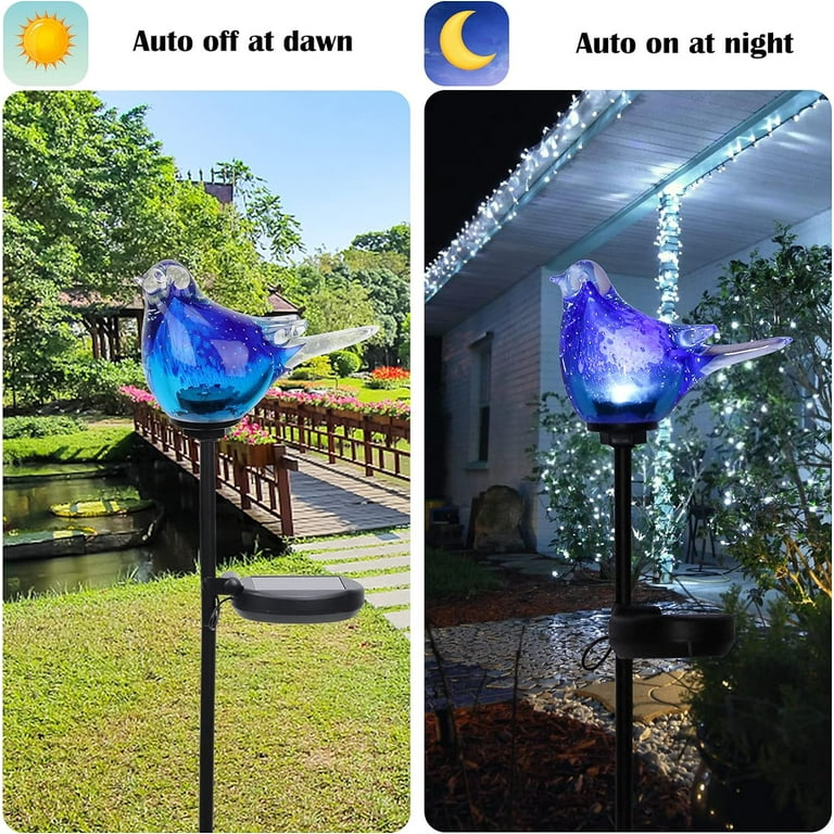 MUMTOP Solar Powered Bluebird Garden Stake, 30.5