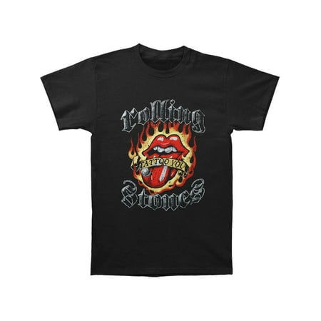 - Rolling Stones Men's Flaming Tattoo Tongue T-shirt Black