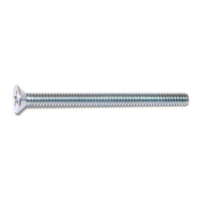 

#10-24 x 2-1/2 Zinc Plated Steel Coarse Thread Phillips Flat Head Machine Screws MSCFS-312