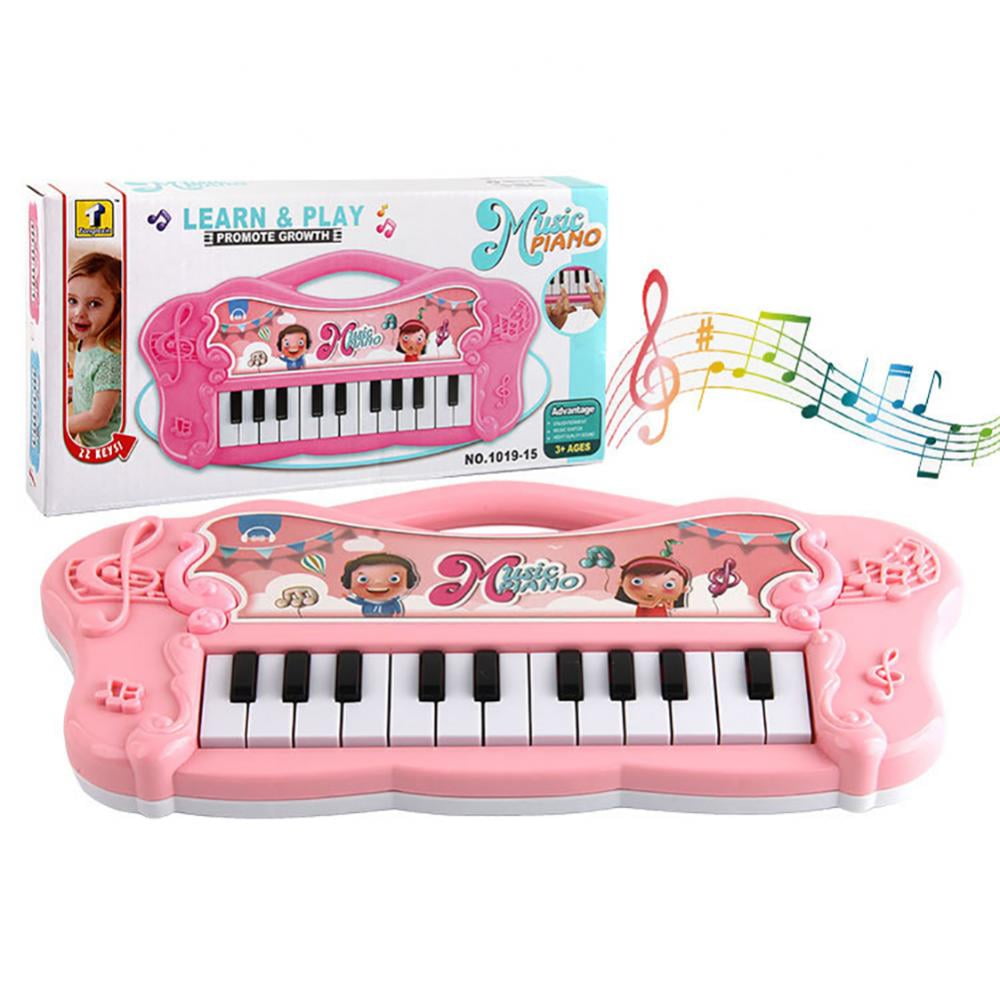 Keyboard Piano Electronic Toy Pink Educational Instrument Play Toys For Children 