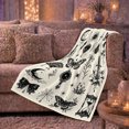 thumbnail image 6 of Mystical Witchy Celestial Illustrations Skulls, Cozy Botanical Garden Scene, Warm Flannel Blanket for Sunroom and Reading Nook, Garden Lovers Housewarming Gift, Botanical Home Decor, 6 of 9