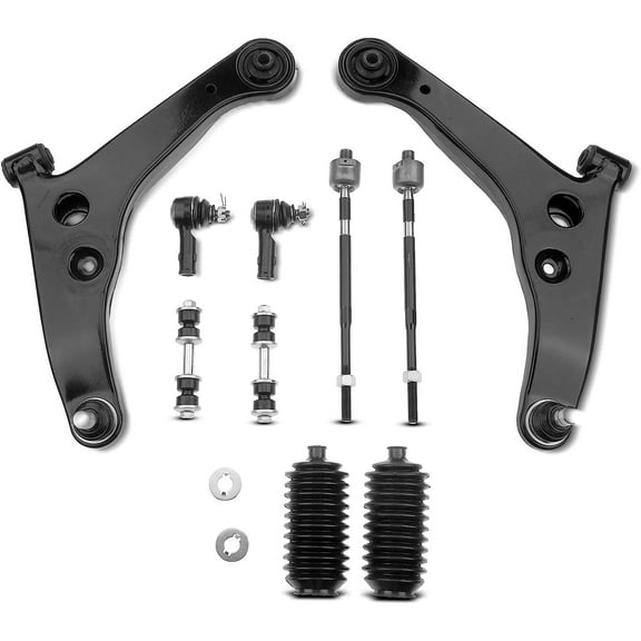 A-Premium 10Pcs Front Suspension Kit Lower Control Arm and Ball Joint Assembly Compatible with Mitsubishi Lancer 02-07 L4 2.0L
