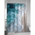 thumbnail image 5 of Beach Shower Curtain Set ，Waterproof Fabric Shower Curtains Ocean Scenery Shower Curtains for Bathroom,Bathroom Decor 72"x72", 5 of 6