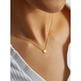 thumbnail image 3 of U7 Mother's Day Gifts for Women 14K Gold Plated Letter Pendant with Sparkle Cubic Zirconia Tiny Heart Letter Initial V Necklace Choker, 3 of 8