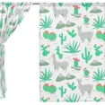 thumbnail image 3 of Coolnut 2PCS Sheer Curtains, 78"x55" Alpacas Cactus Plants Gauze Door and Window Voile Curtain Panels for Bedroom Living Room, 3 of 4
