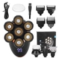 thumbnail image 2 of 5 in 1 Electric Hair Shaver, USB Rechargeable Water Washable Intelligent Floating Cutter Head 4 Guide Combs Electric Head Shaver  for Men for Hair Grooming, 2 of 7
