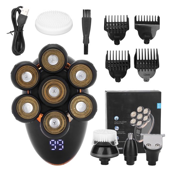 Electric Head Shaver,5 in 1 Electric Electric Shaver Electric Razor High Capacity