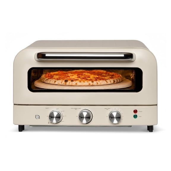 Willow 1800W Electric Pizza Oven, White - Digital Temp Control, Pizza Stone