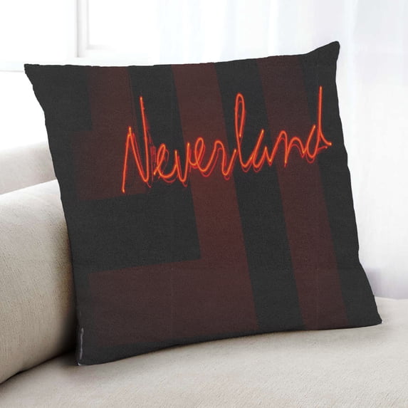 Ahgly Company Neon Neon Indoor Throw Pillow, 18 inch by 18 inch