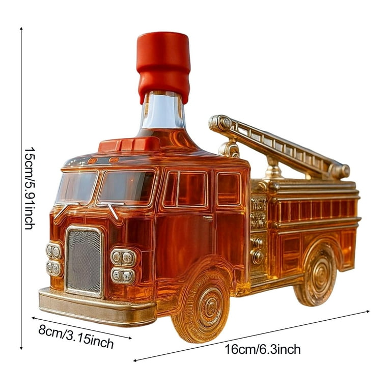 Taolixe Fires Truck Whisky Decanter 354ml High Borosilicate