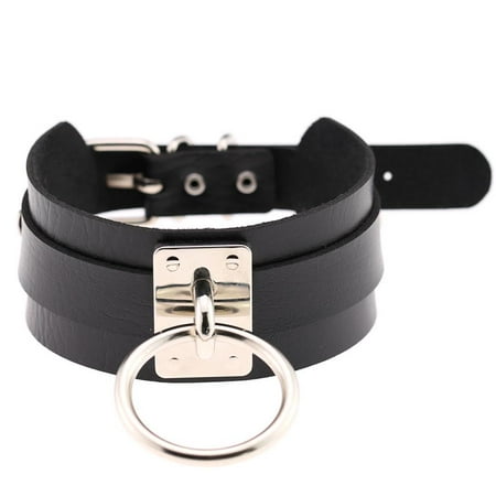 Women Girls Handmade Silver O Ring Choker Pu Leather Choker Collar Men Boys Punk Necklace Walmart Canada