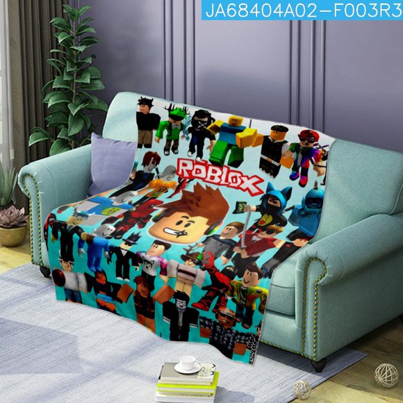 Couverture de Sieste Roblox Douce et Confortable en Flanelle Imprimée pour Dormir